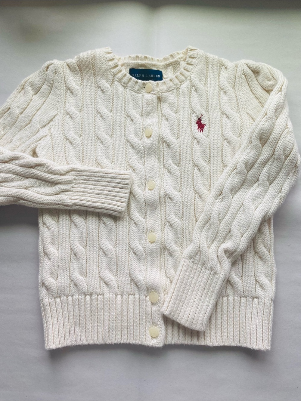 Ralph Lauren Cable knit Cardigan Size 3T Chunky classic